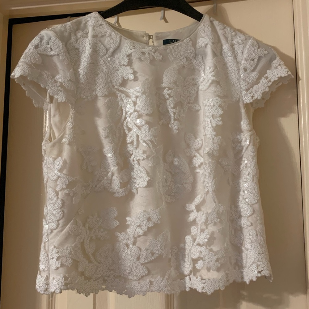 Ralph Lauren Beaded Crop Top